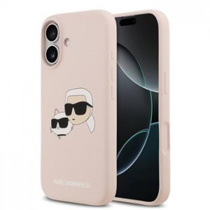 Karl Lagerfeld iPhone 17 Hülle Case Silikon Double Heads MagSafe Rosa
