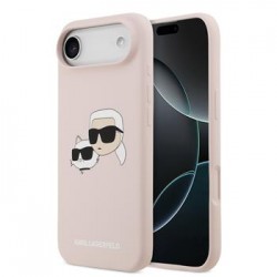 Karl Lagerfeld iPhone 17 Air Case Cse Silicone Double Heads MagSafe Pink