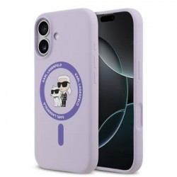 Karl Lagerfeld iPhone 17 Hülle Case Silikon Karl Choupette MagSafe Lilla