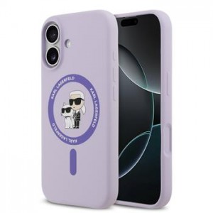 Karl Lagerfeld iPhone 17 Hülle Case Silikon Karl Choupette MagSafe Lilla