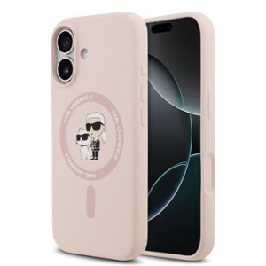 Karl Lagerfeld iPhone 17 Hülle Case Silikon Karl Choupette MagSafe Rosa