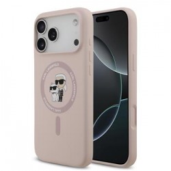 Karl Lagerfeld iPhone 17 Pro Max Hülle Case MagSafe Silikon Karl Choupette Rosa