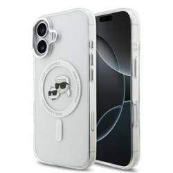 Karl Lagerfeld iPhone 17 Hülle Case K&CH Heads Metal Frame MagSafe Transparent
