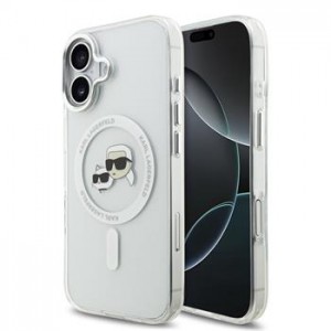 Karl Lagerfeld iPhone 17 Hülle Case K&CH Heads Metal Frame MagSafe Transparent
