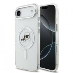 Karl Lagerfeld iPhone 17 Air Hülle Case K&CH Heads Metal Frame MagSafe Transparent