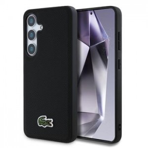 Lacoste Samsung S25 Case MagSafe Iconic Petit Pique Woven Black