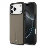 Mercedes iPhone 17 Pro Max Echtleder Hülle Case MagSafe Move Taupe