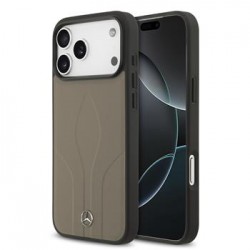 Mercedes iPhone 17 Pro Max Echtleder Hülle Case MagSafe Move Taupe