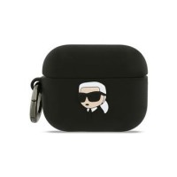 Karl Lagerfeld AirPods Pro 3 Hülle Case 3D Karl Head Schwarz