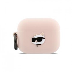 Karl Lagerfeld AirPods Pro 3 Hülle Case 3D Choupette Head Rosa