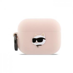 Karl Lagerfeld AirPods Pro 3 Hülle Case 3D Choupette Head Rosa