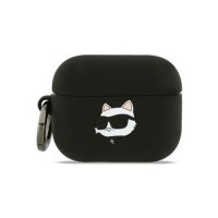 Karl Lagerfeld AirPods Pro 3 Hülle Case 3D Choupette Head Schwarz