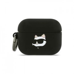 Karl Lagerfeld AirPods Pro 3 Hülle Case 3D Choupette Head Schwarz