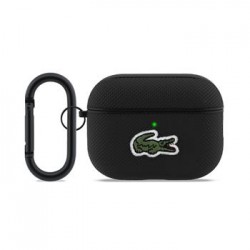 Lacoste AirPods Pro 3 Hülle Case Cover Petit Pique Croc Logo Patch Schwarz