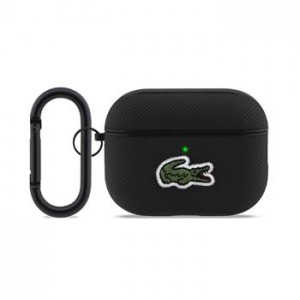 Lacoste AirPods Pro 3 Case Cover Petit Pique Croc Logo Patch Black