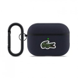 Lacoste AirPods Pro 3 Hülle Case Cover Petit Pique Croc Logo Patch Blau