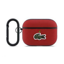 Lacoste AirPods Pro 3 Hülle Case Cover Petit Pique Croc Logo Patch Rot