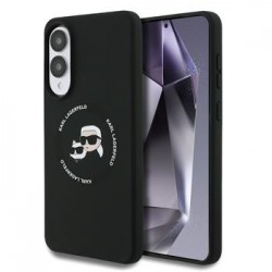 Karl Lagerfeld Samsung S25 Edge Case Silicone Double Heads MagSafe Black