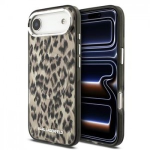 Karl Lagerfeld iPhone 17 Air Case Leopard MagSafe Brown