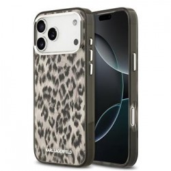 Karl Lagerfeld iPhone 17 Pro Max Hülle Case Leopard MagSafe Braun