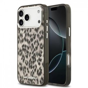 Karl Lagerfeld iPhone 17 Pro Max Hülle Case Leopard MagSafe Braun
