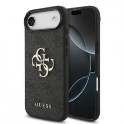 Guess iPhone 17 Air Hülle Case 4G Muster Metal Logo Grau