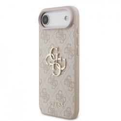 Guess iPhone 17 Air Hülle Case 4G Muster Metal Logo Rosa