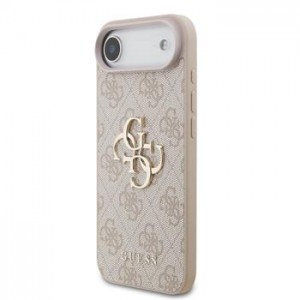 Guess iPhone 17 Air Hülle Case 4G Muster Metal Logo Rosa