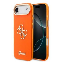 Guess iPhone 17 Air Hülle Case 4G Script Metal Logo Orange