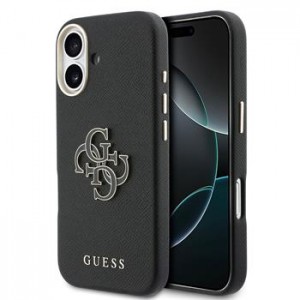 Guess iPhone 17 Hülle Case Resin Logo Schwarz