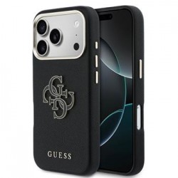 Guess iPhone 17 Pro Max Hülle Case Resin Logo Schwarz