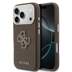 Guess iPhone 17 Pro Max Hülle Case Resin Logo Braun