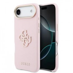 Guess iPhone 17 Air Hülle Case Resin Logo Rosa