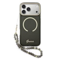 Guess iPhone 17 Pro Max Hülle Case Glitter Script Strap MagSafe Schwarz