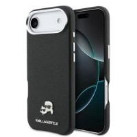 Karl Lagerfeld iPhone 17 Air Hülle Case Karl Choupette Metal Pins MagSafe Schwarz