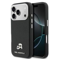 Karl Lagerfeld iPhone 17 Pro Max Hülle Case Karl Choupette Metal Pins MagSafe Schwarz