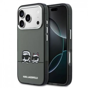 Karl Lagerfeld iPhone 17 Pro Hülle Case K&CH Heads Logo MagSafe Schwarz