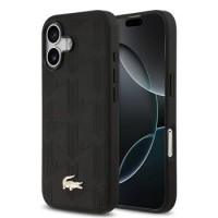 Lacoste iPhone 17 Hülle Case Nomogramme Gold Logo MagSafe Schwarz