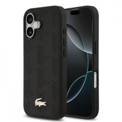 Lacoste iPhone 17 Hülle Case Nomogramme Gold Logo MagSafe Schwarz