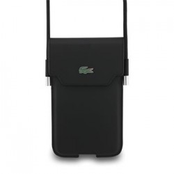 Lacoste Phone Pocket XL Iconic Petit Pique Metal Logo Black