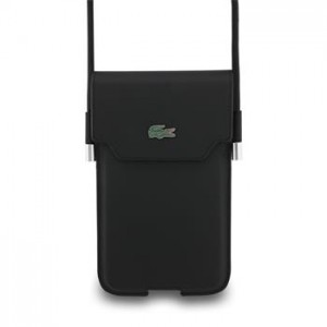 Lacoste Phone Pocket XL Iconic Petit Pique Metal Logo Black