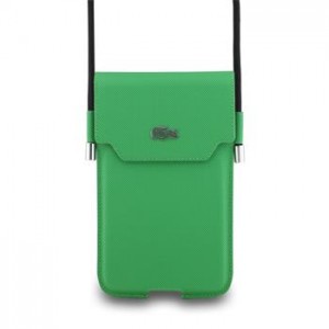 Lacoste Phone Pocket XL Iconic Petit Pique Metal Logo Green