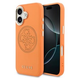 Guess iPhone 17 Hülle Case Perforated 4G Logo MagSafe Orange