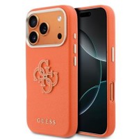 Guess iPhone 17 Pro Hülle Case Resin Logo Orange