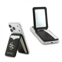 Guess MagSafe Card Slot Wallet with Stand and Mirror, Black