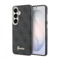 Guess Samsung S26 Hülle Case 4G Script Metal Logo Magnetic Schwarz