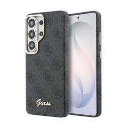 Guess Samsung S26 Ultra Hülle Case 4G Script Metal Logo Magnetic Schwarz