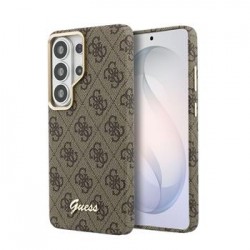 Guess Samsung S26 Ultra Hülle Case 4G Script Metal Logo Magnetic Braun