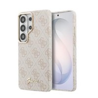 Guess Samsung S26 Ultra Hülle Case 4G Script Metal Logo Magnetic Rosa
