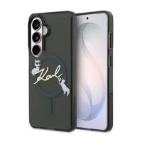 Karl Lagerfeld Samsung S26 Hülle Case Choupette Karl Script Magnetic Schwarz